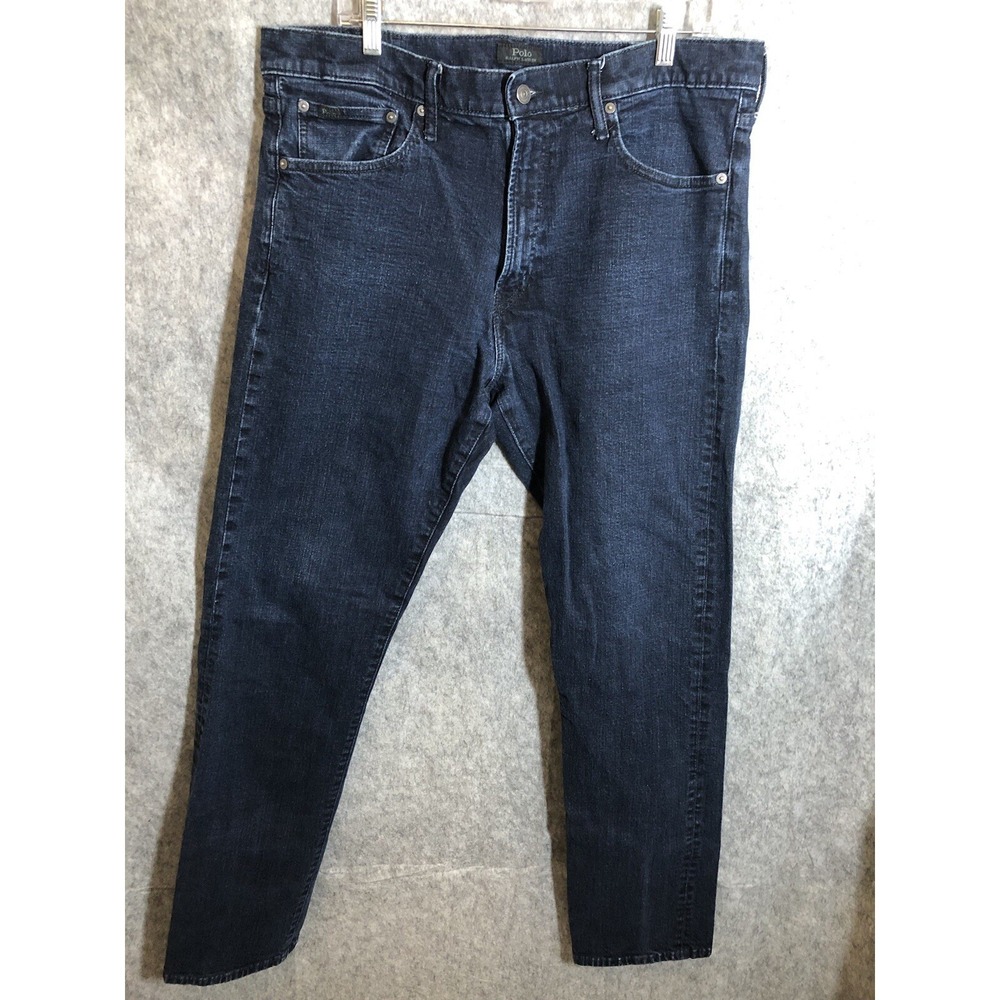 Polo Ralph Lauren Jeans Men 38x36 Blue Denim Prospect Straight Cowboy Western
